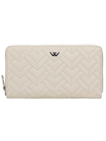 Wojas Skórzany portfel w kolorze beżowym - 19 x 10 x 2,4 cm rozmiar: onesize. Brązowe portfele damskie Wojas, bez wzorów, z materiału. Za 164.95 zł.