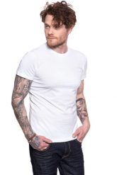 LEE T SHIRT TWIN PACK CREW WHITE L680AI12 112117004. Białe t-shirty męskie Lee, l, bez wzorów, bez kołnierzyka. Za 99.99 zł.