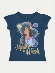 NAME IT T-Shirt 13239531 Granatowy Regular Fit. Niebieskie koszulki dziewczęce Name it, bez wzorów, z bawełny, bez ramiączek. Za 69.99 zł.