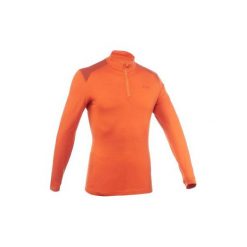 Koszulka trekkingowa długi rękaw TECHWOOL190 zamek męska. Brązowe koszulki męskie z długim rękawem FORCLAZ, l, z materiału. Za 129.99 zł.