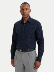 BOSS Koszula Relegant_6_M 50565600 Granatowy Regular Fit. Niebieskie koszule męskie Boss, m, bez wzorów, z bawełny, bez kołnierzyka, bez ramiączek. Za 449.99 zł.
