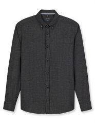 OLYMP Koszula "Casual" - Regular fit - w kolorze czarnym rozmiar: XL. Czarne koszule męskie Olymp, xl, bez wzorów, z bawełny, bez kołnierzyka, bez ramiączek. Za 113.63 zł.