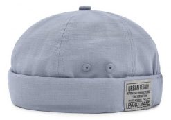 Letnia Czapka Dokerka (Leonka) - Pako Jeans - Niebiesko-Szara. Szare czapki męskie Pako Jeans, na jesień, bez wzorów, z bawełny. Za 49.99 zł.