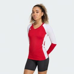 Koszulka Quickset Long Sleeve Volleyball. Czarne t-shirty damskie Adidas, m, bez wzorów, bez kołnierzyka. Za 239.00 zł.