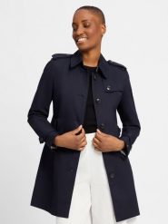 Tommy Hilfiger Płaszcz Kobiety Bawełna niebieski, XS. Niebieskie płaszcze damskie Tommy Hilfiger, xs, bez wzorów, z bawełny. Za 1,299.95 zł.