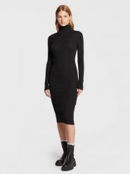 Iceberg Sukienka dzianinowa 22II2P0AH027010 Czarny Slim Fit. Czarne sukienki damskie Iceberg, m, bez wzorów, z dzianiny, bez kołnierzyka, bez ramiączek. Za 2,269.00 zł.