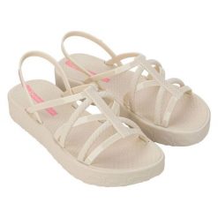 Sandały Ipanema Diversa Flatform 27238 BH324 beżowy. Brązowe sandały damskie bez wzorów, bez obcasa. Za 255.37 zł.