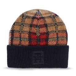 Czapka Tommy Hilfiger. Niebieskie czapki zimowe damskie Tommy Hilfiger. Za 329.99 zł.