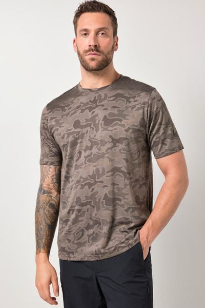 Męska T-Shirt rowerowy rękaw 1/2 siateczka nadruk na całej powierzchni. Brązowe t-shirty męskie JAY-PI, m, bez wzorów, z materiału, bez kołnierzyka. Za 179.99 zł.