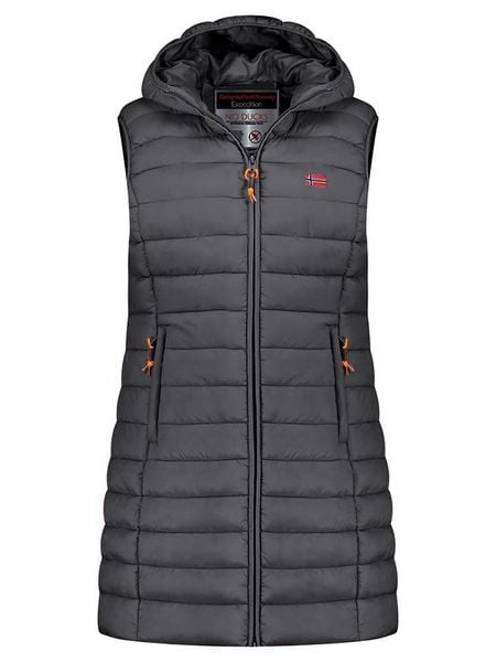 Geographical Norway Kamizelka pikowana "Vatikolor" w kolorze antracytowym rozmiar: L. Czarne kamizelki damskie Geographical Norway, l. Za 156.98 zł.
