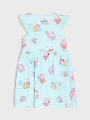 Sukienka Peppa Pig - niebieski. Niebieskie sukienki dziewczęce Sinsay, bez wzorów, bez ramiączek. Za 17.99 zł.