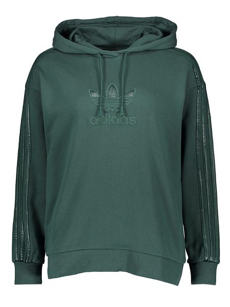 Adidas Bluza w kolorze zielonym rozmiar: 32. Zielone bluzy z kapturem damskie Adidas, z bawełny. Za 123.25 zł.