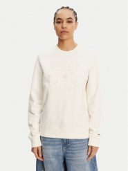 Tommy Jeans Bluza Tonal Crest DW0DW20637 Biały Regular Fit. Białe bluzy bez kaptura damskie Tommy Jeans, l, z bawełny. Za 279.99 zł.