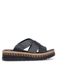 Rieker Espadryle V7989-00 Czarny. Czarne espadryle damskie Rieker, bez wzorów, z syntetyku, bez obcasa. Za 289.99 zł.