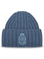 Tommy Hilfiger Czapka Th Crest Fluffy AW0AW18210 Niebieski. Niebieskie czapki zimowe damskie Tommy Hilfiger, z wełny. Za 349.99 zł.