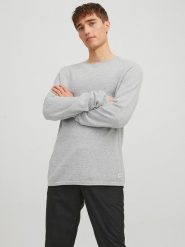 Jack & Jones Sweter "Hill" w kolorze szarym rozmiar: L. Szare swetry męskie Jack & Jones, l, bez wzorów, bez kołnierzyka. Za 78.22 zł.