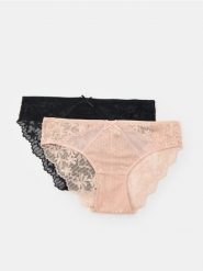 Koronkowe figi 2 pack - wielobarwny. Figi damskie Sinsay, l, bez wzorów, z koronki. Za 19.99 zł.