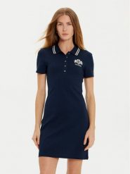 Tommy Hilfiger Sukienka codzienna Varsity WW0WW43841 Granatowy Slim Fit. Niebieskie sukienki damskie Tommy Hilfiger, na co dzień, xxl, bez wzorów, z bawełny, bez kołnierzyka, bez ramiączek, proste. Za 449.99 zł.