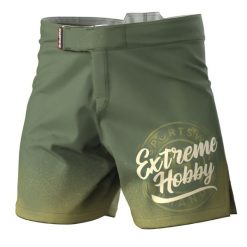 Spodenki Sportowe Męskie na trening i siłownię EXTREME HOBBY BADGE. Zielone szorty męskie EXTREME HOBBY, l, z elastanu, na fitness i siłownię. Za 229.00 zł.