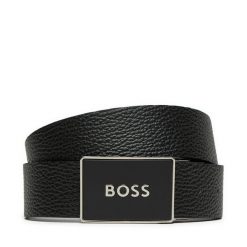 Pasek BOSS. Czarne paski męskie Boss, bez wzorów. Za 404.99 zł.