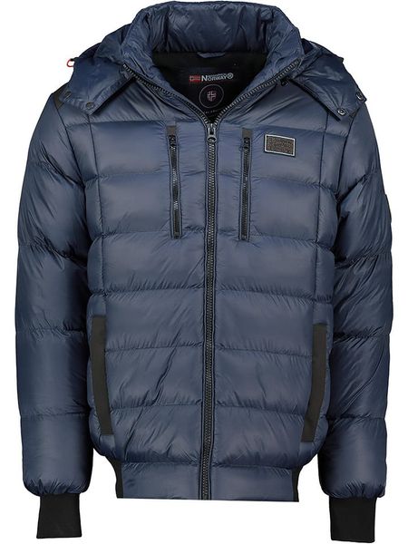 Geographical Norway Kurtka pikowana "Baptise" w kolorze granatowym rozmiar: L. Niebieskie kurtki męskie Geographical Norway, l, bez wzorów, prążkowane, bez kaptura. Za 231.68 zł.