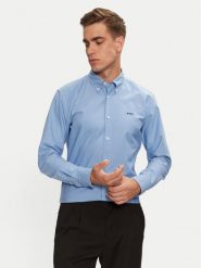 Boss Koszula H-Roan 50521996 Błękitny Slim Fit. Niebieskie koszule męskie Boss, m, bez wzorów, z bawełny, bez kołnierzyka, bez ramiączek. Za 279.99 zł.