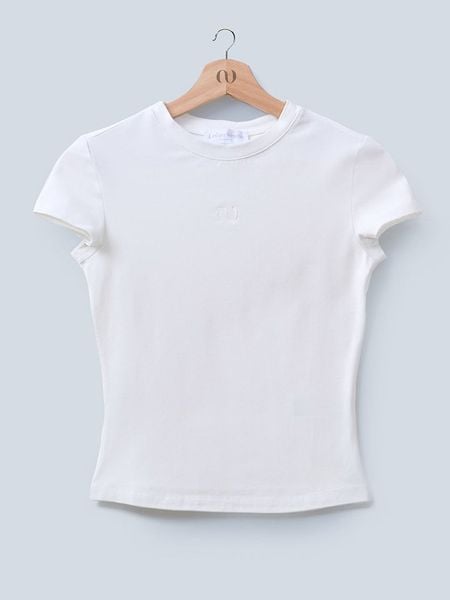 LeGer Koszulka w kolorze białym rozmiar: 34. Białe bluzki damskie LeGer, bez wzorów, bez kołnierzyka, bez ramiączek. Za 100.28 zł.