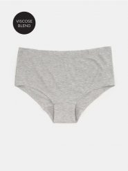 Bokserki z wiskozy - szary. Szare bokserki i panty damskie Sinsay, l, bez wzorów, z wiskozy. Za 12.99 zł.