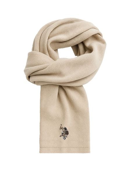 U.S. Polo Assn. Szal w kolorze beżowym rozmiar: onesize. Brązowe szaliki i kominy damskie U.S. Polo Assn., bez wzorów, z kaszmiru. Za 162.11 zł.