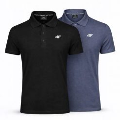 KOSZULKA MĘSKA POLO 4F KOMPLET SPORTOWY ZESTAW 2 SZTUKI M0770. Koszulki polo męskie 4f, l, bez wzorów, z bawełny, bez ramiączek. Za 179.99 zł.