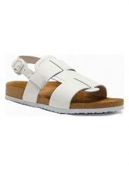 Comfortfusse Skórzane sandały "Likya" w kolorze białym rozmiar: 40. Białe sandały damskie Comfortfusse, bez wzorów, z materiału, bez obcasa. Za 252.99 zł.