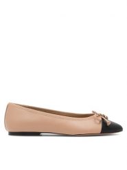 Nine West Baleriny 122AL4108 Beżowy. Brązowe baleriny damskie Nine West, bez wzorów, ze skóry, bez obcasa. Za 199.99 zł.