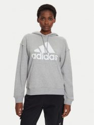 Adidas Bluza Essentials Big Logo IC9865 Szary Loose Fit. Szare bluzy bez kaptura damskie Adidas, l, z bawełny. Za 169.99 zł.