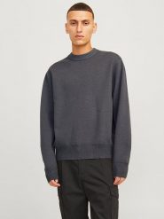 Jack & Jones Sweter w kolorze antracytowym rozmiar: XXL. Czarne swetry męskie Jack & Jones, s, bez wzorów, z wiskozy, bez kołnierzyka. Za 74.81 zł.