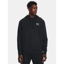 Bluza fitness męska UNDER ARMOUR Icon Fleece Hoodie z kapturem. Czerwone bluzy sportowe męskie Under Armour, bez wzorów, casualowe, bez kołnierzyka, bez ramiączek. Za 189.99 zł.