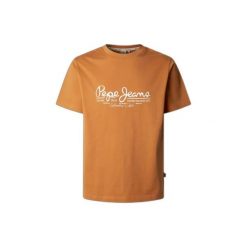 Koszulka Pepe Jeans Dumas. Brązowe t-shirty damskie Pepe Jeans, m, bez wzorów, z bawełny, bez kołnierzyka. Za 108.10 zł.