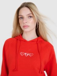 4F Bluza dresowa nierozpinana z kapturem damska - czerwona S. Czerwone bluzy z kapturem damskie 4f, s, z bawełny. W wyprzedaży za 89.99 zł.
