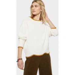 Parfois - Sweter. Białe swetry klasyczne damskie Parfois, l, z bawełny, bez kołnierzyka. Za 99.90 zł.