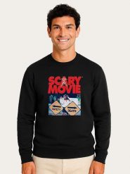 WOOOP Bluza "Scary Movie Official Safety vs Death" w kolorze czarnym rozmiar: XXL. Czarne bluzy bez kaptura męskie Wooop, xxl. Za 108.99 zł.