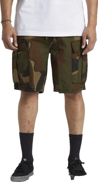 Szorty spacerowe dla Mężczyzn TUNDRA 22". Zielone szorty męskie DC Shoes, z bawełny, bez kołnierzyka. Za 299.99 zł.