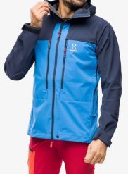 Kurtka softshell męska Haglofs Roc Sight Softshell Jacket. Niebieskie kurtki softshell damskie Haglöfs, m, bez wzorów, z elastanu, bez kaptura. Za 1,132.99 zł.