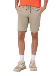 Timezone Szorty - Slim fit - w kolorze beżowym rozmiar: W38. Brązowe szorty męskie Timezone, bez kołnierzyka. Za 100.99 zł.