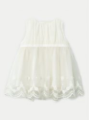 NAME IT Sukienka elegancka Demille 13240057 Écru Regular Fit. Sukienki dziewczęce Name it, bez wzorów, z syntetyku, eleganckie, bez ramiączek. Za 89.99 zł.