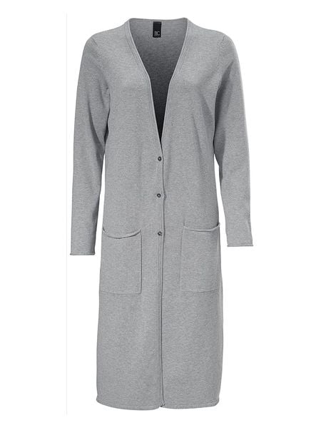 Heine Kardigan w kolorze szarym rozmiar: 48. Szare kardigany damskie Heine, bez wzorów, z bawełny. Za 78.99 zł.