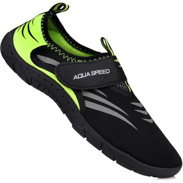 Męskie buty sportowe do wody AQUA SPEED 27A. Czarne buty sportowe na co dzień męskie Aqua-Speed, z materiału, bez zapięcia, do pływania. Za 40.99 zł.
