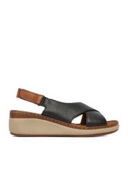 Lasocki Sandały CEO-WI23-PIE-01 Czarny. Czarne sandały damskie Lasocki, bez wzorów, ze skóry, bez obcasa, na koturnie. Za 179.99 zł.