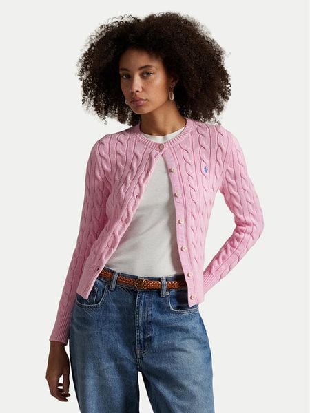 Polo Ralph Lauren Kardigan 211971868010 Różowy Slim Fit. Czerwone kardigany damskie Polo Ralph Lauren, s, bez wzorów, z bawełny. Za 1,199.00 zł.