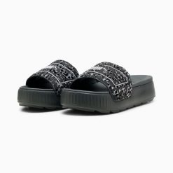 Klapki damskie Puma KARMEN szare 39540102 r 35.5. Szare klapki damskie Puma, bez wzorów, ze skóry, bez obcasa. Za 146.17 zł.