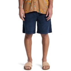 Szorty z kordu dla Mężczyzn TAXER 18" Czarny. Niebieskie szorty męskie Quiksilver, z bawełny, bez kołnierzyka. Za 239.99 zł.