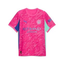 Męska koszulka bramkarska Manchester City 25/26 PUMA. Czerwone t-shirty sportowe męskie Puma, m, z tkaniny, bez ramiączek, do piłki nożnej. Za 429.00 zł.